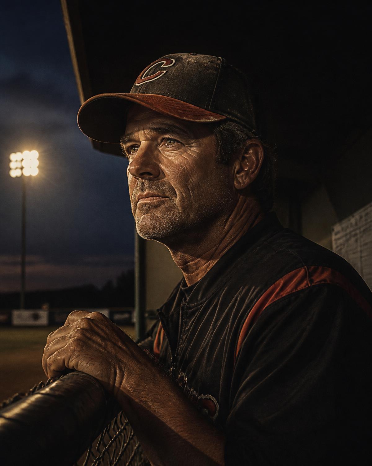 Coach at TheKingdomBuilt Team looking out from the dugout